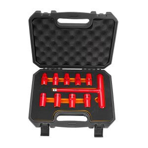 10PCS 1/2" DIPPED INSULATED SOCKET SET