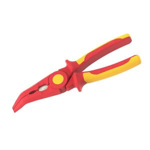 INSULATING BENT NOSE PLIERS WITH CERAMIC BLADE